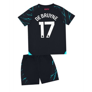 Manchester City Kevin De Bruyne #17 babykläder Tredje Tröja barn 2023-24 Korta ärmar (+ Korta byxor)